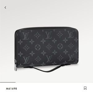 Authentic NIB Louis Vuitton Eclipse Monogram Zippy Wallet XL